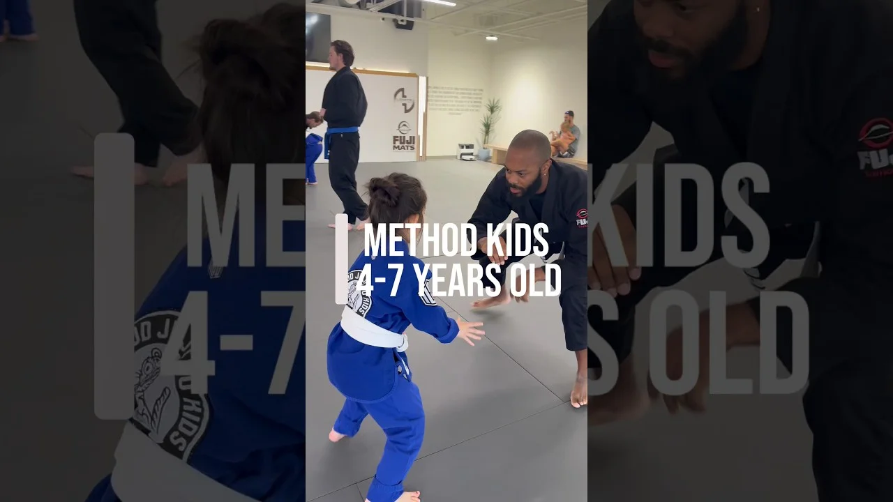 Kids martial arts class at Method Jiu-Jitsu Tulsa with young students learning jiu-jitsu fundamentals