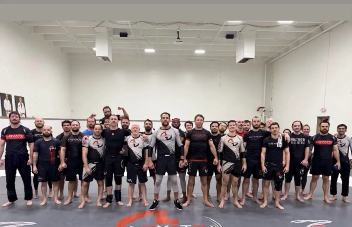 Students training no-gi jiu-jitsu at Method Jiu-Jitsu in Tulsa, Oklahoma